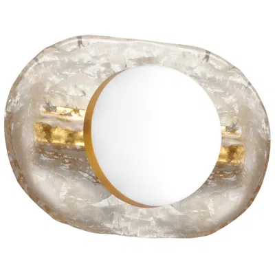 Dainolite Velma 5.5" High Aged Brass 10w Wall Sconce With Clear Glass