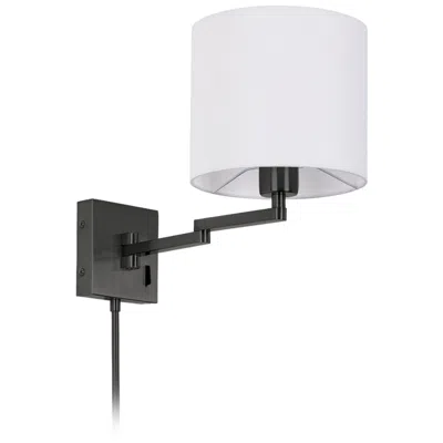 Dainolite Verity Matte Black Swing Arm Wall Lamp
