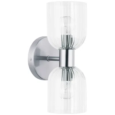 Dainolite Vienna 11 1/2" High Polished Chrome 2-light Wall Sconce