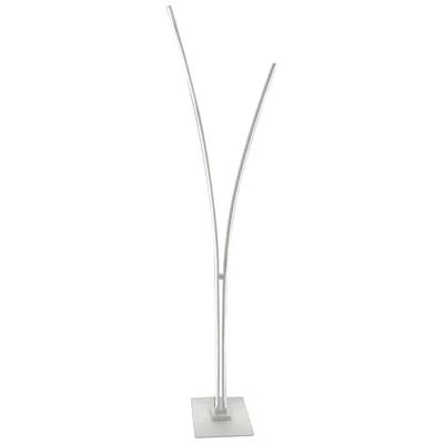 Dainolite Vincent 66 1/4" Matte White Led Modern Arc Floor Lamp In Gray
