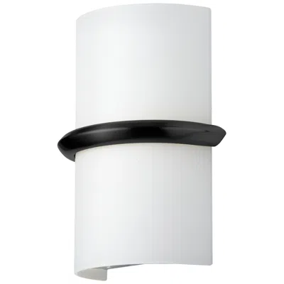 Dainolite Wallace 9.25" High Matte Black 14w Wall Sconce In White