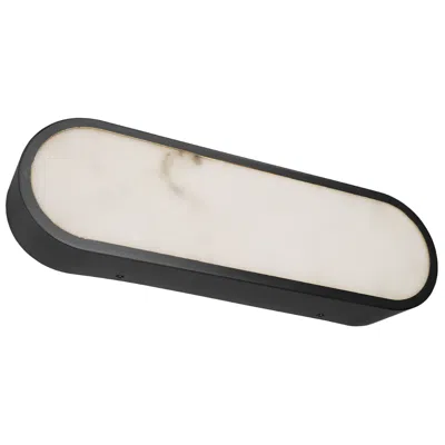 Dainolite Walsh 16" Wide Alabaster, Matte Black Led Wall Sconce