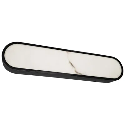 Dainolite Walsh 22" Wide Alabaster, Matte Black Led Wall Sconce