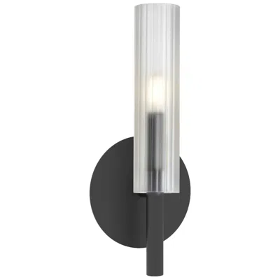 Dainolite Wand 14" High Matte Black Wall Sconce With Frosted Glass Shade