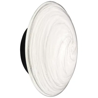 Dainolite Wenona 7.5" High Matte Black Finish Wall Sconce W/ White Shade