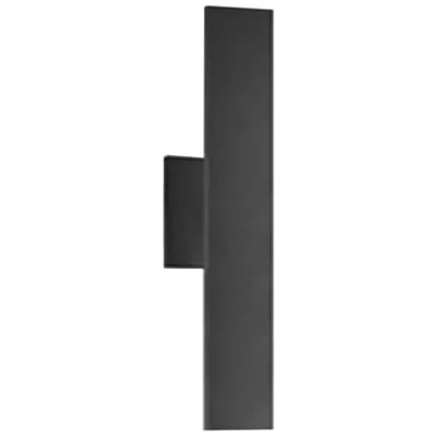 Dainolite Wheatherly 18" High Matte Black Led Outdoor Wall Sconce