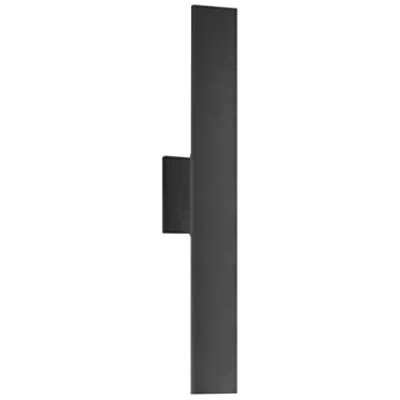 Dainolite Wheatherly 24" High Matte Black Led Outdoor Wall Sconce