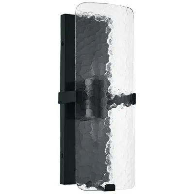 Dainolite Winnie 15.75" High 2-light Black Finish Wall Sconce W/ Clear Pattern Shade