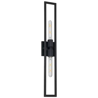 Dainolite Wisteria 29" High Matte Black 2-light Wall Sconce