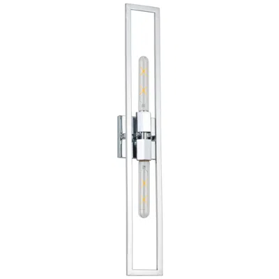 Dainolite Wisteria Polished Chrome Wall Sconce In White