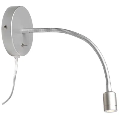 Dainolite Wynne Silver Led Adjustable Gooseneck Arm Wall Lamp In White