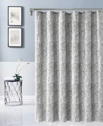 Dainty Home Anais Shower Curtain, 72" X 72" In Gray