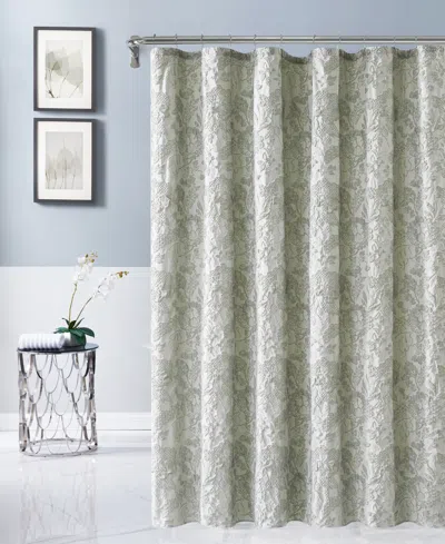 Dainty Home Anais Shower Curtain, 72" X 72" In Green