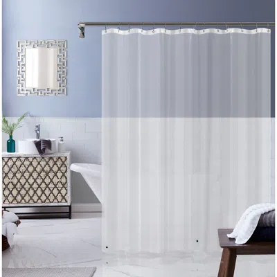Dainty Home Clear Linear Shower Curtain In White