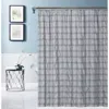 Dainty Home Crinkle Plaid Shower Curtain In Blue