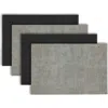 Dainty Home Faux Leather Reversible Set Of 4 Placemats In Reversible Grey