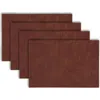 Dainty Home Faux Leather Reversible Set Of 4 Placemats In Brown
