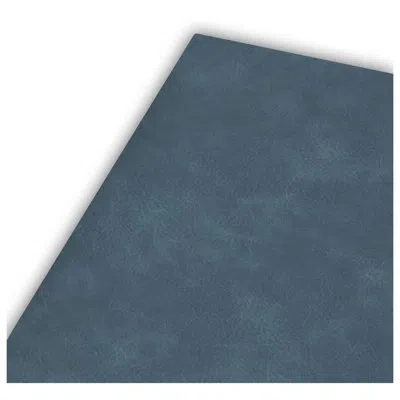 Dainty Home Florence Vegan Leather Reversible 12" X 18" Rectangular Placemat Set In Florence Blue Navy