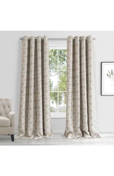 Dainty Home Interlock Single Blackout Panel Curtain In Nude