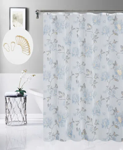 Dainty Home Jacqueline 13-pc. Shower Curtain Set In Blue