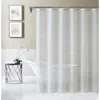 Dainty Home Lisa Textured Stripe Shower Curtain In White