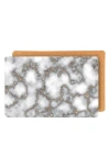 Dainty Home Marble Print Set Of 4 Placemats In Gray