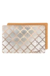 Dainty Home Marble Print Set Of 4 Placemats In Brown