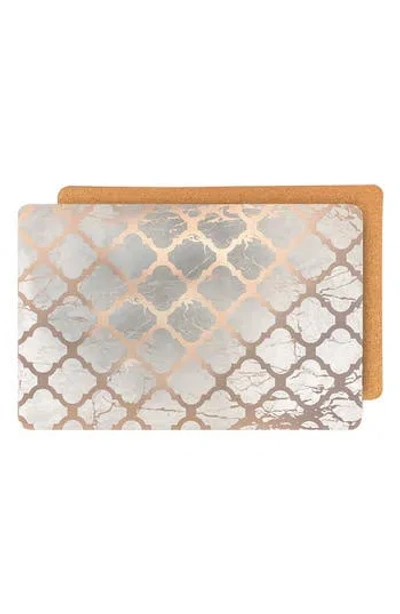 Dainty Home Mirrored Set Of 8 Placemats In Gold