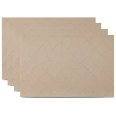 Dainty Home Placemats Set Of 4 12" X 18" Heat-resistant Table Mats For Dining Table Set For 4 Kitchen & Dining R In Beige