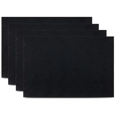 Dainty Home Placemats Set Of 4 12" X 18" Heat-resistant Table Mats For Dining Table Set For 4 Kitchen & Dining R In Black