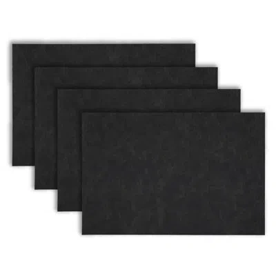 Dainty Home Placemats Set Of 4 12" X 18" Heat-resistant Table Mats For Dining Table Set For 4 Kitchen & Dining R In Black