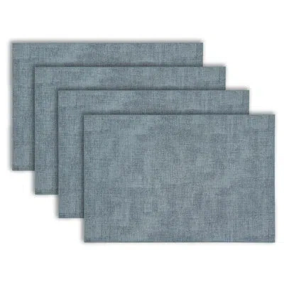 Dainty Home Placemats Set Of 4 12" X 18" Heat-resistant Table Mats For Dining Table Set For 4 Kitchen & Dining R In Blue;navy