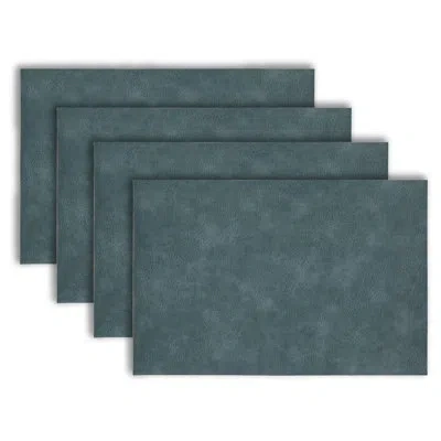 Dainty Home Placemats Set Of 4 12" X 18" Heat-resistant Table Mats For Dining Table Set For 4 Kitchen & Dining R In Blue;navy