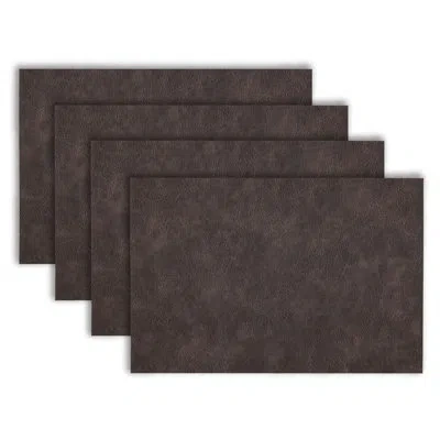 Dainty Home Placemats Set Of 4 12" X 18" Heat-resistant Table Mats For Dining Table Set For 4 Kitchen & Dining R In Brown;gray