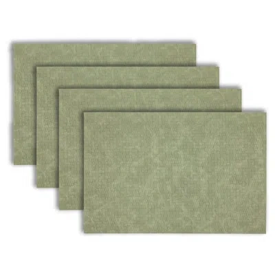 Dainty Home Placemats Set Of 4 12" X 18" Heat-resistant Table Mats For Dining Table Set For 4 Kitchen & Dining R In Green