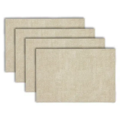 Dainty Home Placemats Set Of 4 12" X 18" Heat-resistant Table Mats For Dining Table Set For 4 Kitchen & Dining R In Ivory