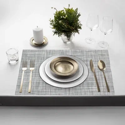 Dainty Home Placemats Set Of 6 12" X 18" Heat-resistant Table Mats For Dining Table Set For 6 Kitchen & Dining R In Black