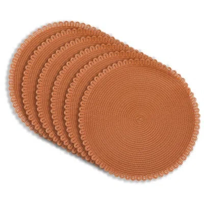 Dainty Home Placemats Set Of 6 15" X 15" Heat-resistant Table Mats For Dining Table Set For 6 Kitchen & Dining R In Tan
