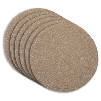 Dainty Home Placemats Set Of 6 15" X 15" Heat-resistant Table Mats For Dining Table Set For 6 Kitchen & Dining R In Gold