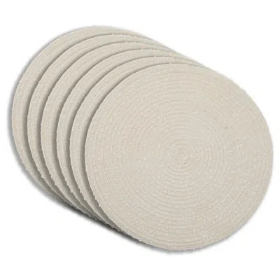 Dainty Home Placemats Set Of 6 15" X 15" Heat-resistant Table Mats For Dining Table Set For 6 Kitchen & Dining R In White