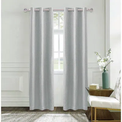 Dainty Home Set Of 2 Blackout Curtain Panels In White