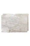 Dainty Home Set Of 2 Cork Vinyl Placemats In Gray