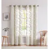 Dainty Home Set Of 2 Embroidered Sheer Curtain Panels In Neutral