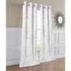 Dainty Home Set Of 2 Floral Room Darkening Curtains In White