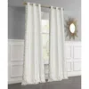 Dainty Home Set Of 2 Jacquard Room Darkening Curtains In White