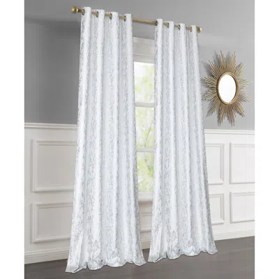Dainty Home Set Of 2 Jacquard Room Darkening Curtains In Silver