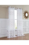 Dainty Home Set Of 2 Print Sheer Curtain Panels In Gold
