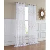 Dainty Home Set Of 2 Print Sheer Curtain Panels In White