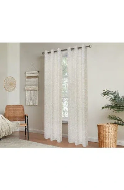 Dainty Home Set Of 2 Print Sheer Curtain Panels In Orange