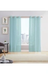 Dainty Home Set Of 2 Sheer Curtain Panels In Blue